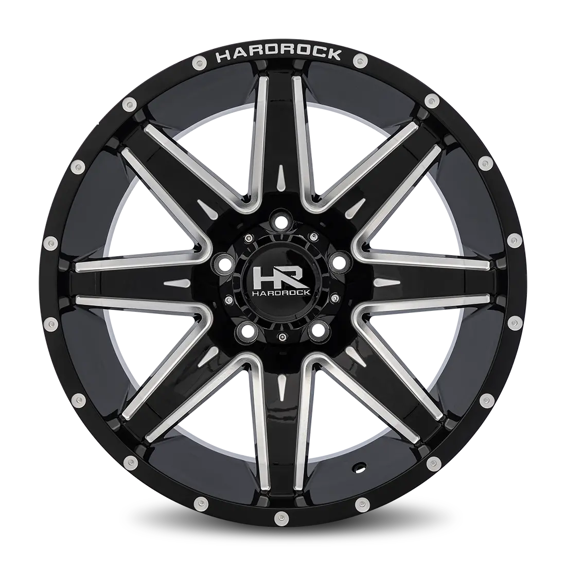 Aluminum Wheels Painkiller Xposed 20X10 6X139.7 -19 108 Gloss Black Milled Hardrock Offroad 1