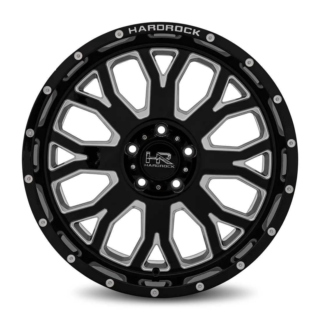 Aluminum Wheels Slammer Xposed 20X9 8X170 0 125.2 Gloss Black Milled Hardrock Offroad 1