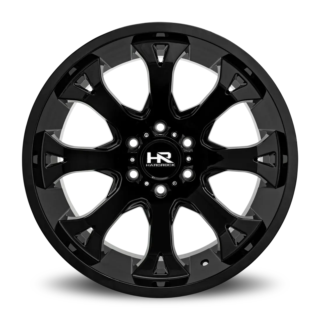 Aluminum Wheels Bloodshot Xposed 22X12 8X180 -44 124.3 Gloss Black Hardrock Offroad 1