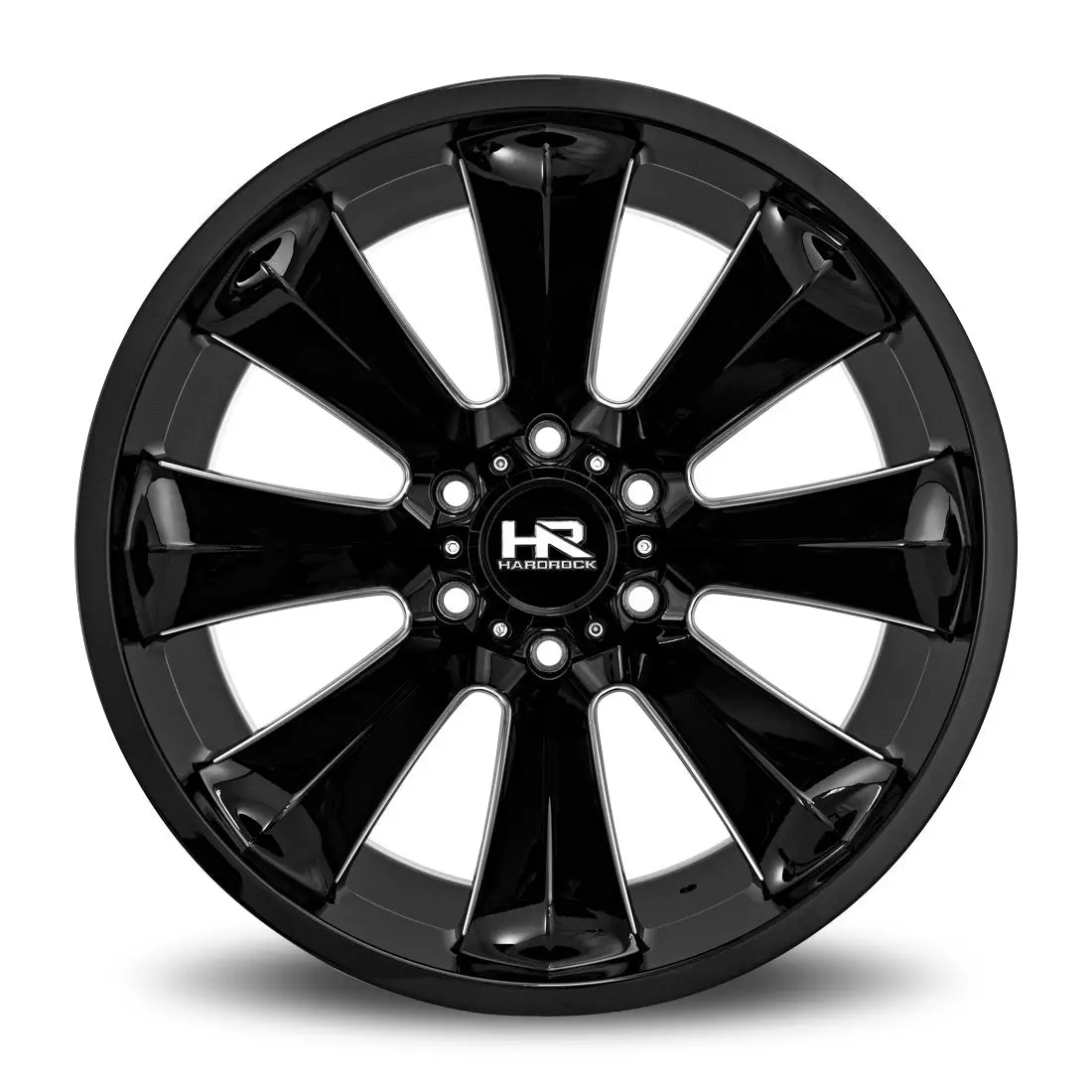 Aluminum Wheels Xplosive Xposed 22X12 5X139.7 -51 87 Gloss Black Milled Hardrock Offroad 1