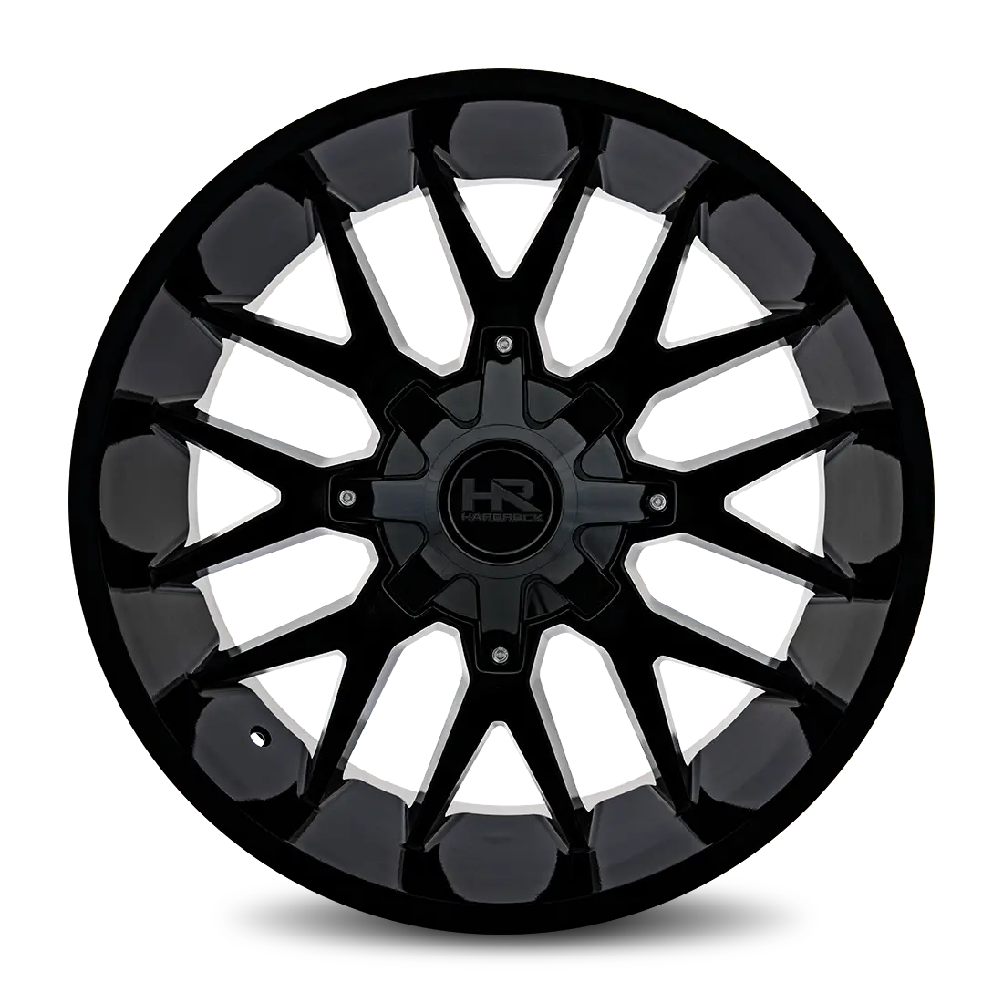 Aluminum Wheels Affliction 22X10 8X165.1 -19 125.2 Gloss Black Hardrock Offroad 1