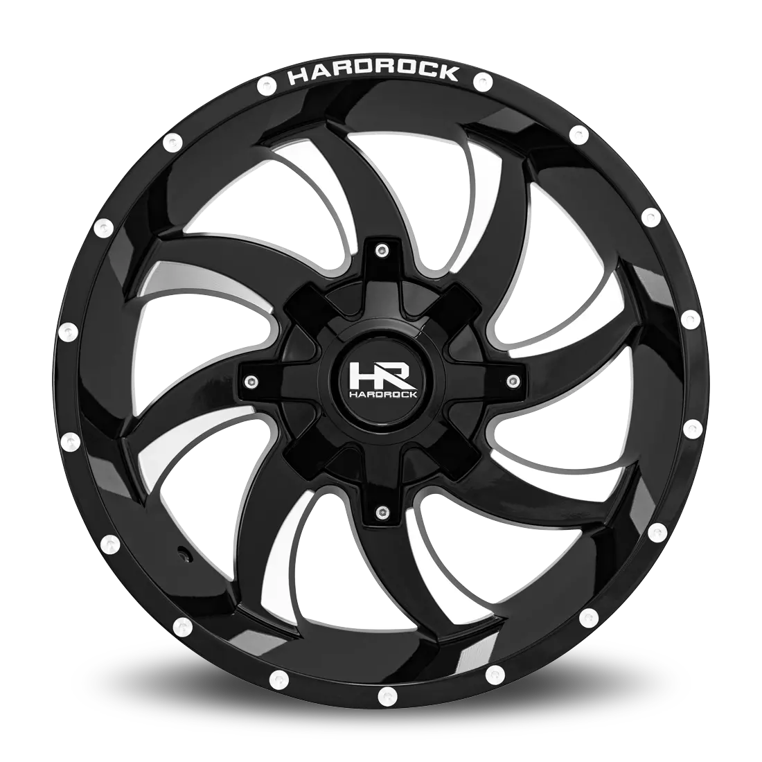 Aluminum Wheels Devious 20X10 6X135/139.7 -19 108 Gloss Black Milled Hardrock Offroad 1