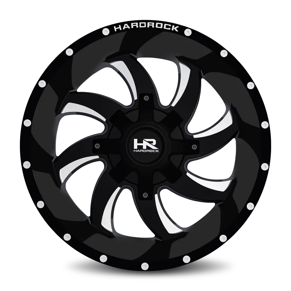 Aluminum Wheels Devious 20X12 6X135/139.7 -44 108 Gloss Black Milled Hardrock Offroad 1