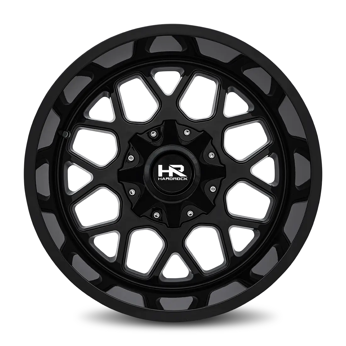 Aluminum Wheels Gunner 20X12 8X170 -44 125.2 Gloss Black Hardrock Offroad 1
