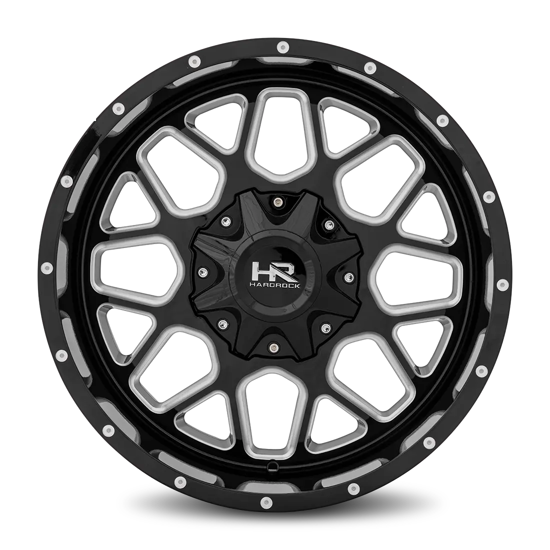 Aluminum Wheels Gunner 20X9 5X127/139.7 0 87 Gloss Black Milled Hardrock Offroad 1