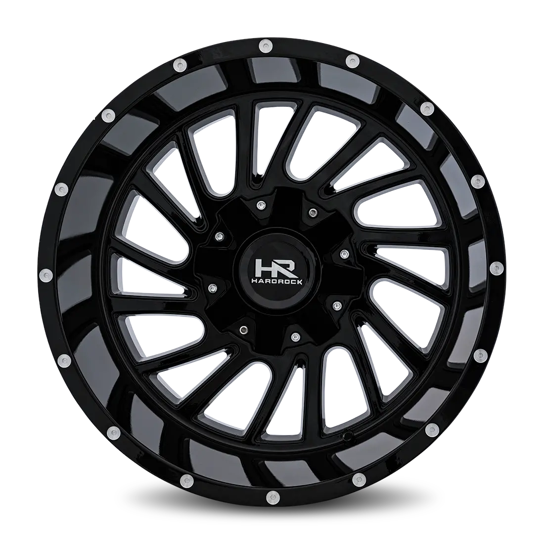 Aluminum Wheels Overdrive 20X12 6X135/139.7 -51 108 Gloss Black Hardrock Offroad 1