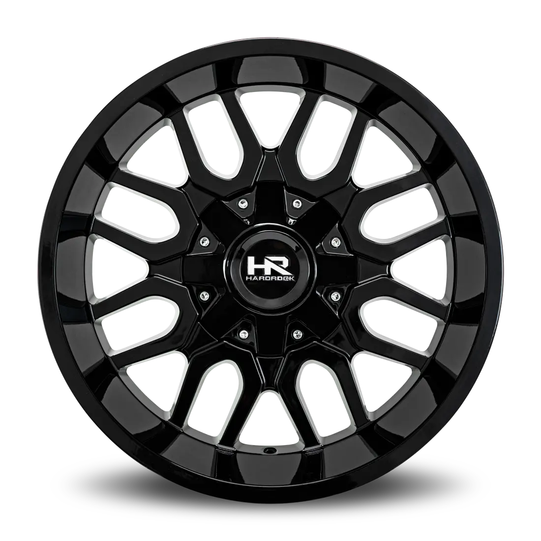 Aluminum Wheels Commander 20X12 8X165.1 -51 125.2 Gloss Black Hardrock Offroad 1