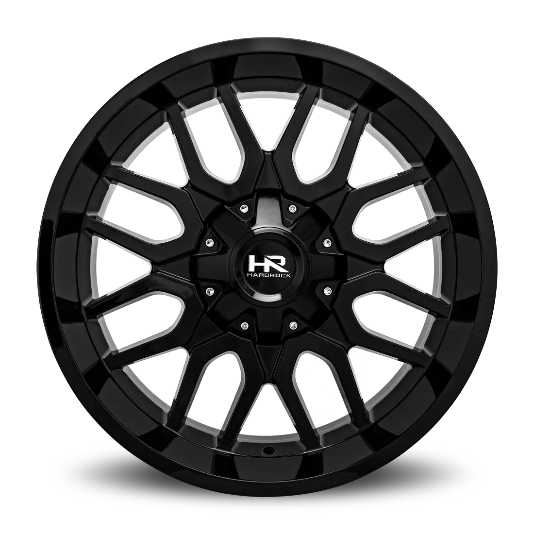 Aluminum Wheels Commander 22X10 8X165.1 -25 125.2 Gloss Black Hardrock Offroad 1
