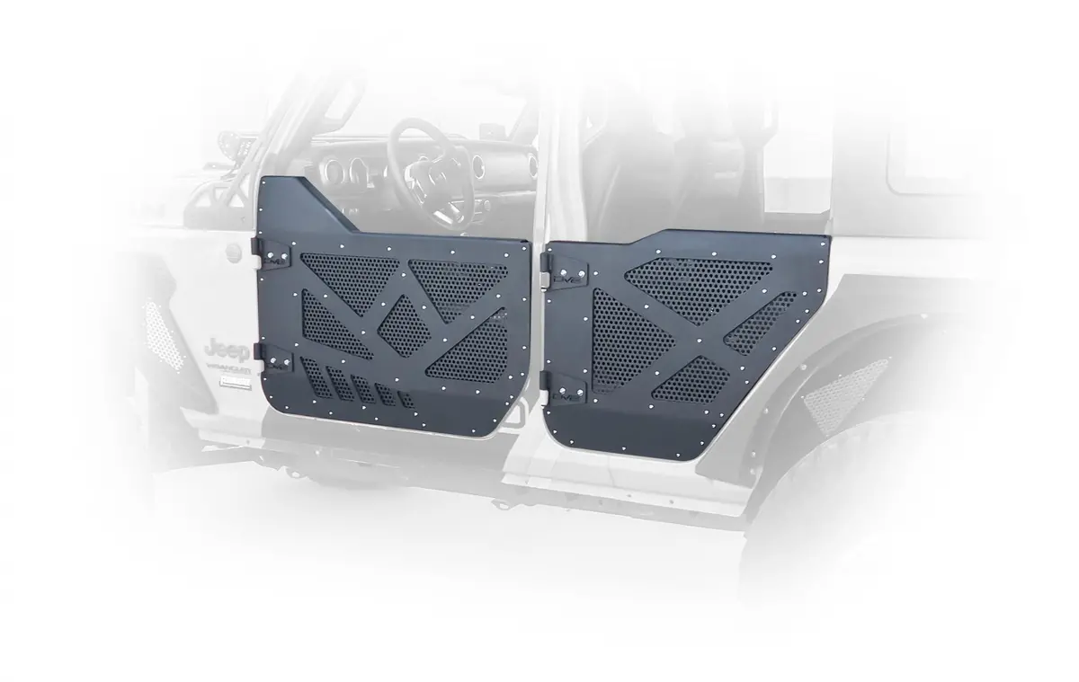 Jeep Jl/Jt Half Doors Aluminum W/Perforated Aluminum Screens (Front) 18-Present Wrangler Jl 4 Door 1