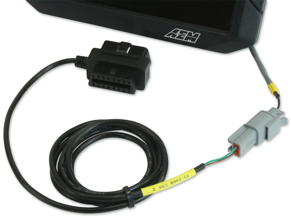 Aem Cd Dash Obdii Can Plug & Play Adapter Harness 1