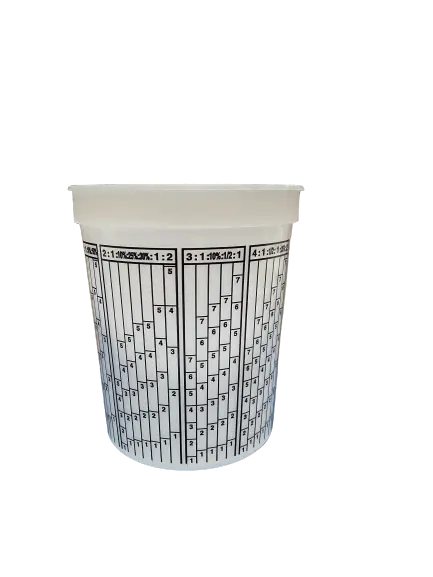 Finish-Rite Quart Paint Mixing Cups With Calibrated Mixing Ratios (Box Of 100 Cups) 2