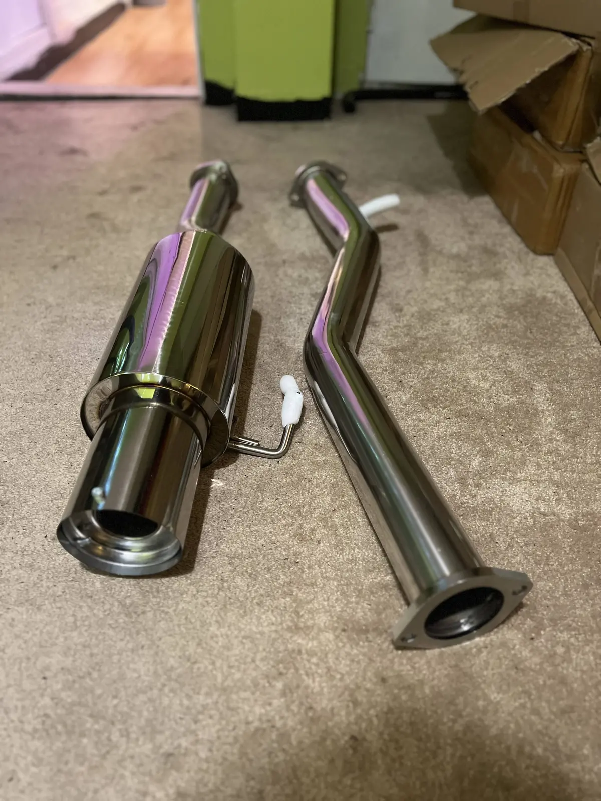 350Z/G35 Stainless Steel Catback Exhaust Single Exit  4.5" Tips 1