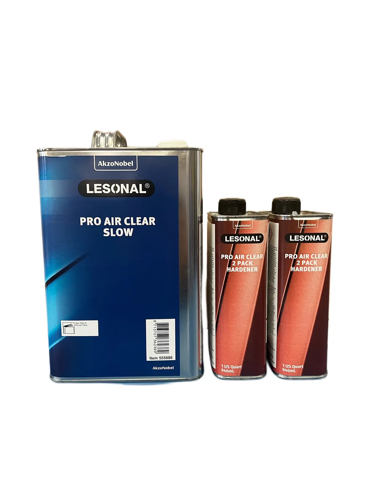 Lesonal Pro Air Clear Slow, 1 Gallon W/2 Qt Hardeners 1