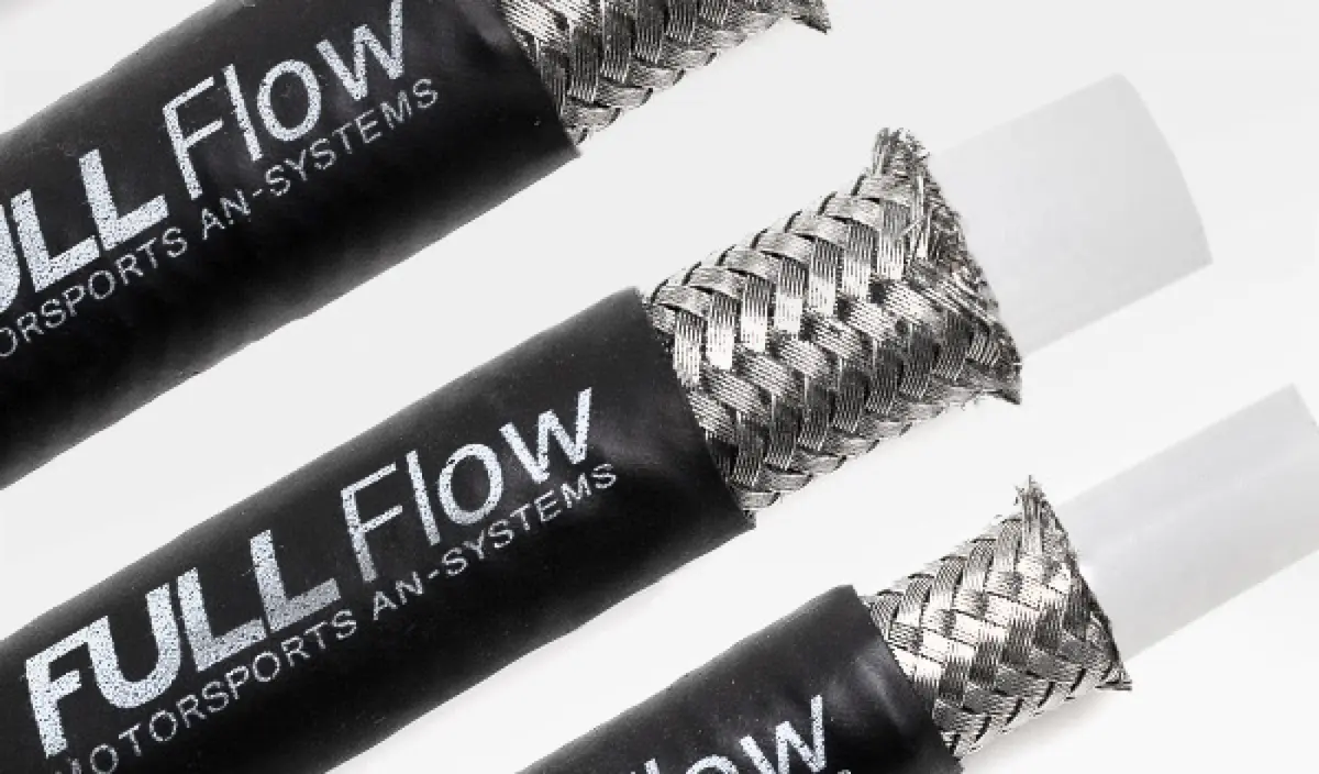 Nuke Performance Black Nylon Ptfe Stainless Braided Fuel Hose An-12, 1 Meter 1