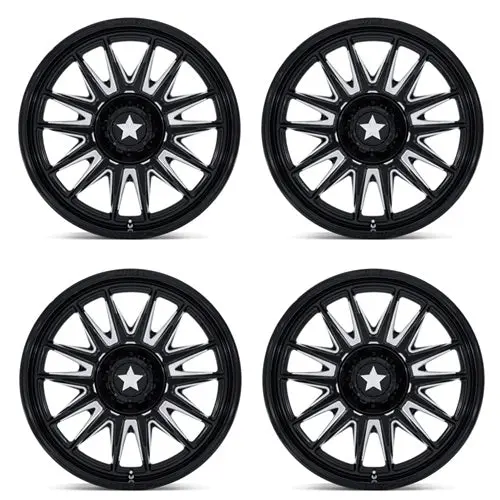 Msa Ma055 Commander Wheels - Gloss Black & Milled 1