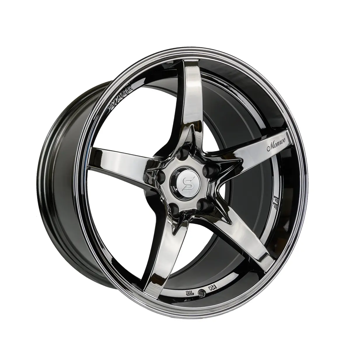 Stage Wheels Monroe 18X10 +25Mm 5X114.3 Cb: 73.1 Color: Black Chrome 1