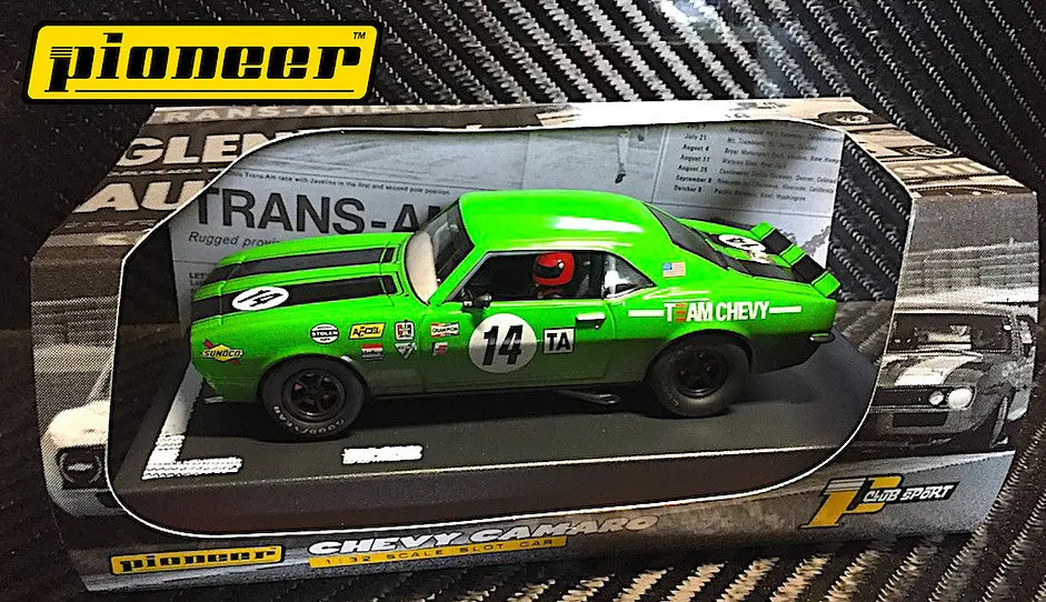 Pioneer Green 1968 Chevrolet Camaro #14 12Hr Enduro Dpr 1/32 Scale Slot Car P044 1