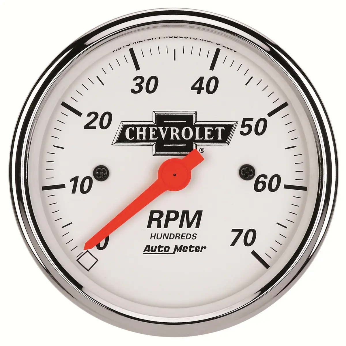 Autometer 5 In. In-Dash Tachometer, 0-6,000 Rpm, Marine White 1