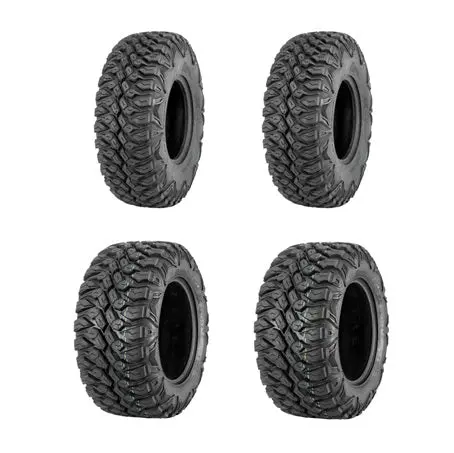 Quadboss Qbt846 Tires 2 Ea. 27X9-14 & 2 Ea. 27X11-14 - Set 1