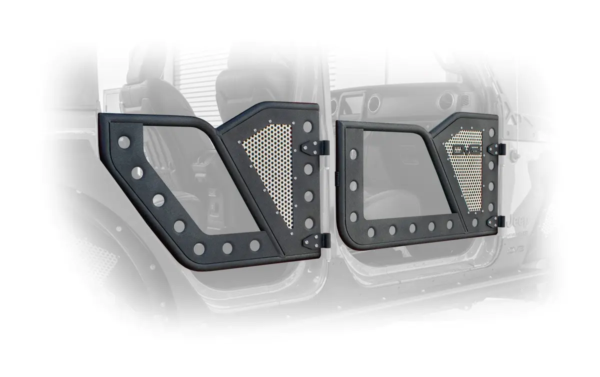 Wrangler/Gladiator Rock Doors Front Pair Mesh Screen For 18-21 Jeep Wrangler Jl/20-21 Gladiator Jt 1