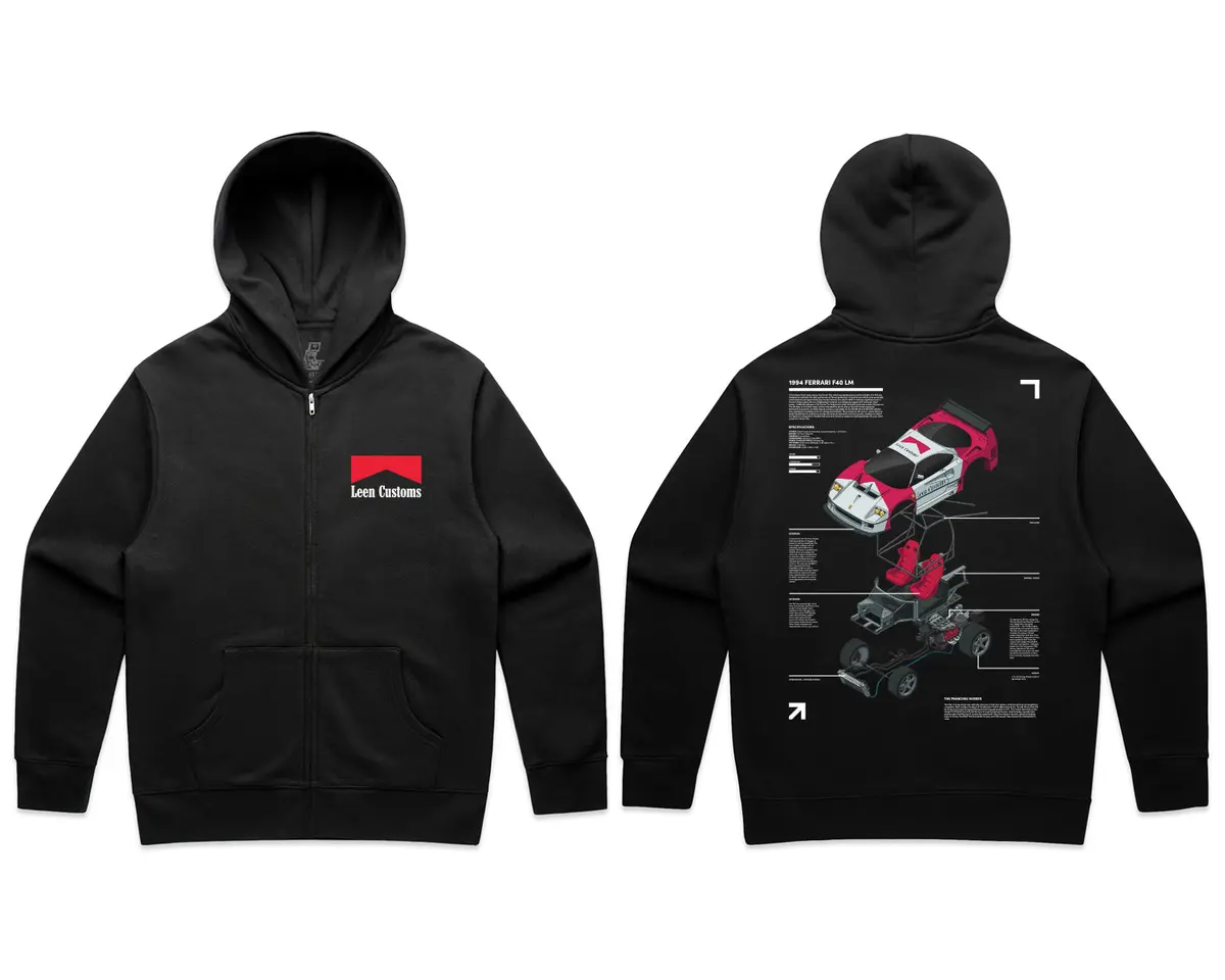 Lc "F40" Zip Hoodie - Black 1