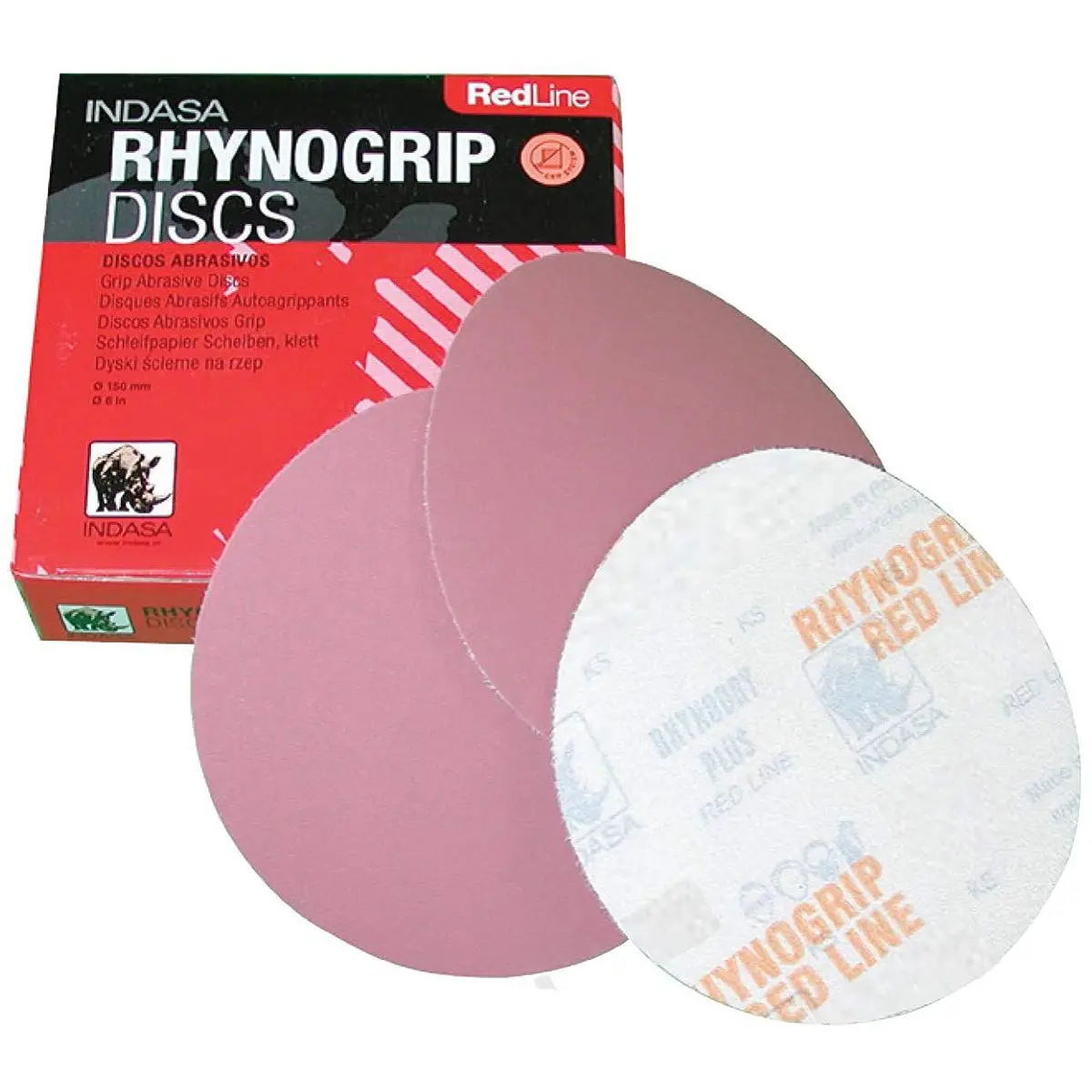 Indasa 620-2000 Rhynogrip Redline 6" 2000Grit Hook & Loop Da Sandpaper 50 Per Box 1