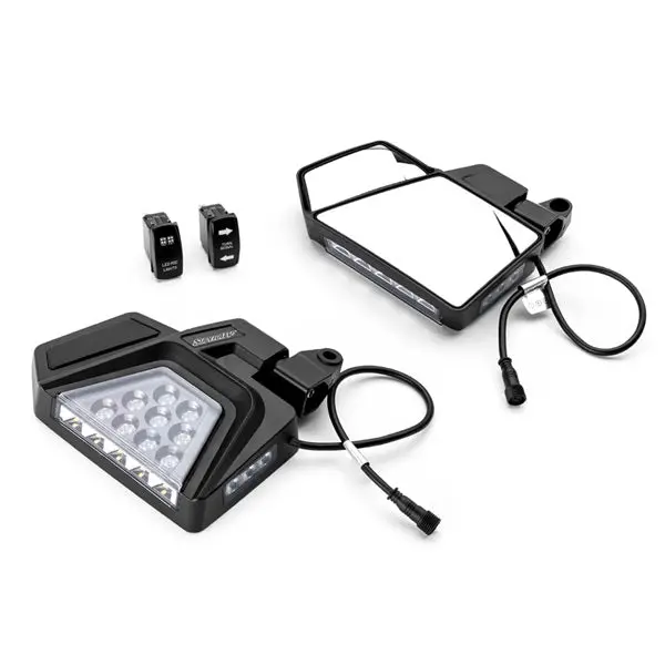 Superatv Kawasaki Ridge Dual Section Led Side-View Mirrors 1