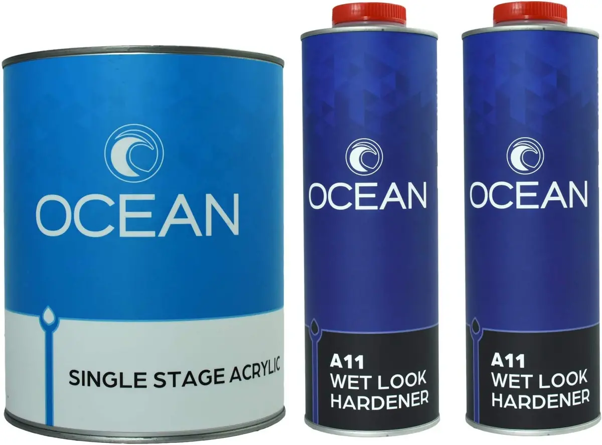 Urethane Acrylic 2K Black Single Stage Paint With Hardener 1