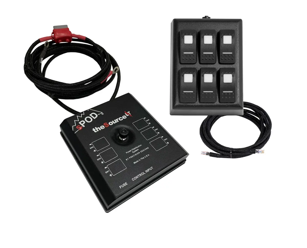 Sourcelt On Ram Mount For Universal W/ Red Led Switch Panel With 36 Inch Battery Cables 1