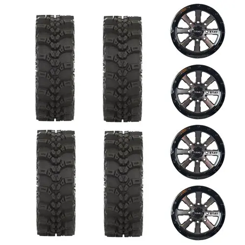 Stat Fc-318 Tire & Wheel Kits 28X10-14 On 4/110 Wheels 7