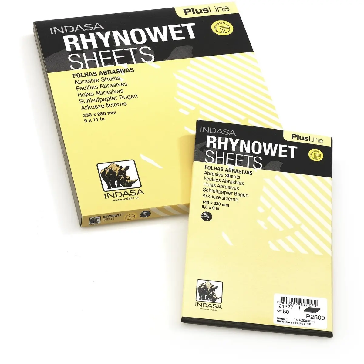 Indasa 2-2500 Rhynowet Wet Or Dry 2500 Grit Sand Paper, 5-1/2" X 9", Sleeve (50 Sheets) 1
