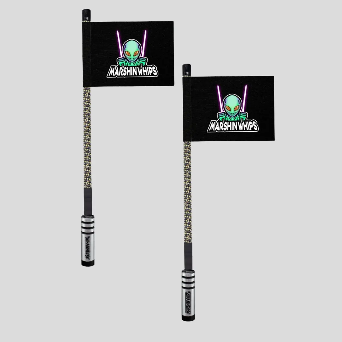 Marshin Whips V3 - Billet / Black Base - Set Of Whips 1