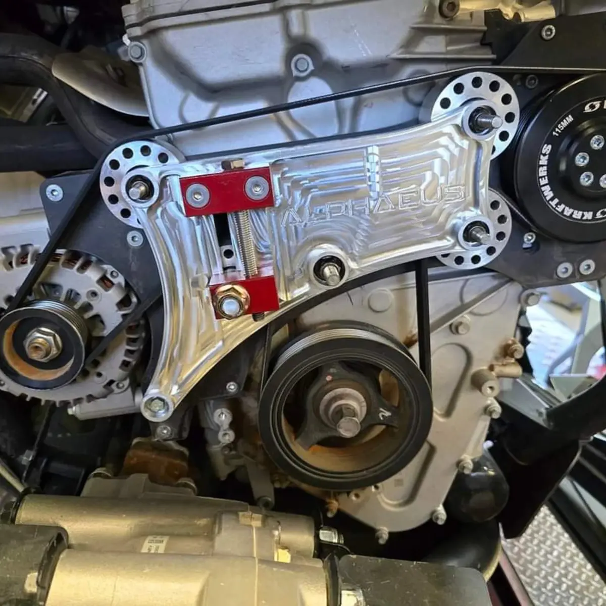 Fixed Billet Tensioner System Upgrade For Kraftwerks Pro R Supercharger 1