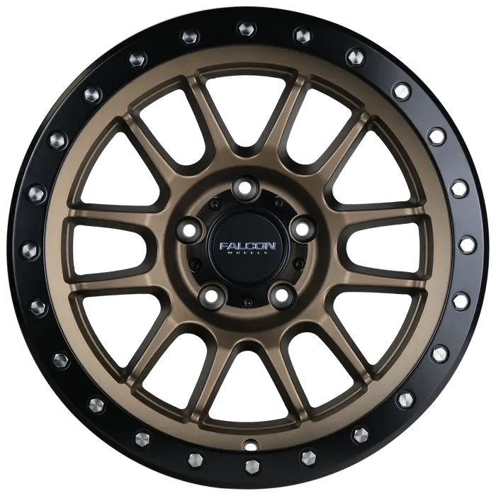 T7 - Matte Bronze W/Matte Black Ring - 17X9 1