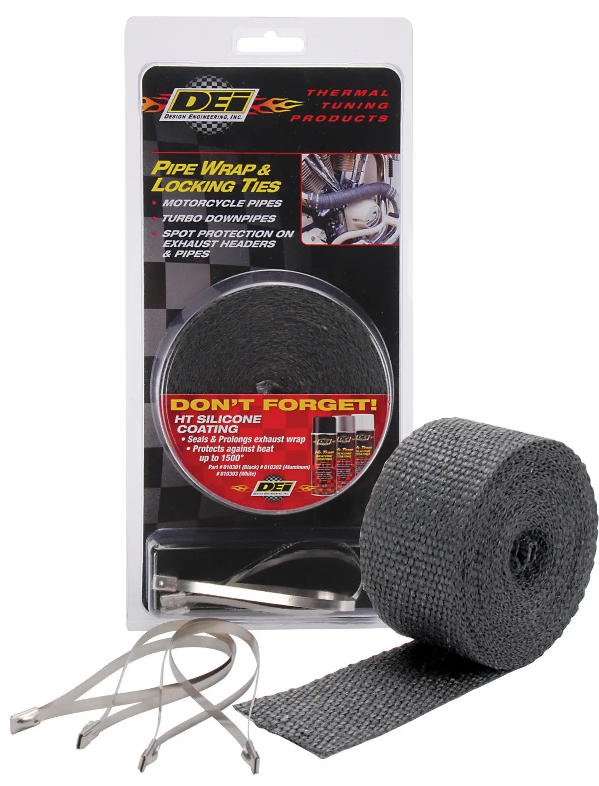 Design Engineering Titanium Pipe Wrap And Locking Tie Kit 1
