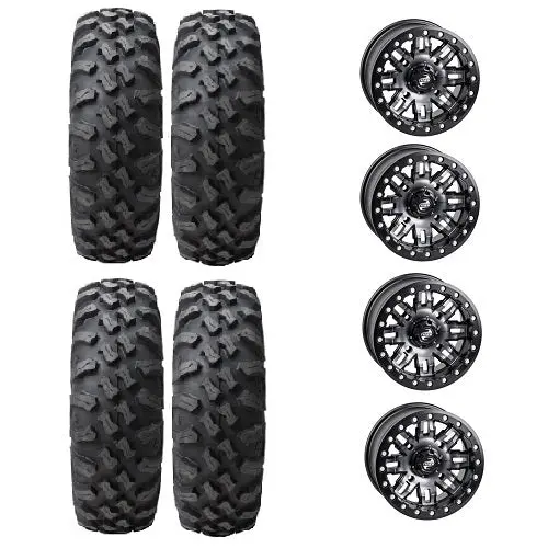 Megabite Tire & Wheel Kits 34X10-15 On 4/137 Beadlocks 3