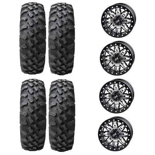 Megabite Tire & Wheel Kits 34X10-15 On 4/137 Beadlocks 1