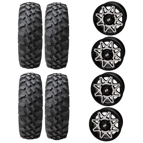 Megabite Tire & Wheel Kits 27X9-14 On 4/110 Wheels 1