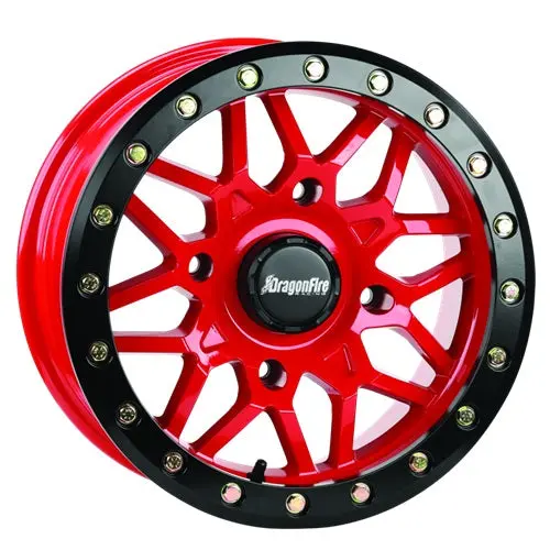 Dragonfire Racing Typhoon Red Wheels - 15X6 - 4/156 - Closeout 1