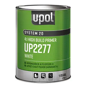 U-Pol 2277 4:1 2K High Build White Primer  W/ Standard Hardener 1