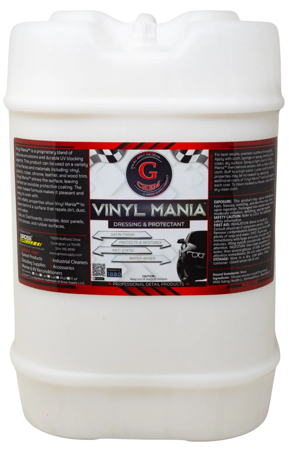 G-Chem® Vinyl Mania™ Water-Based Dressing & Protectant 2