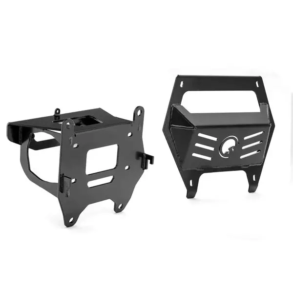 Superatv Polaris Rzr Turbo R Winch Mounting Plate 1