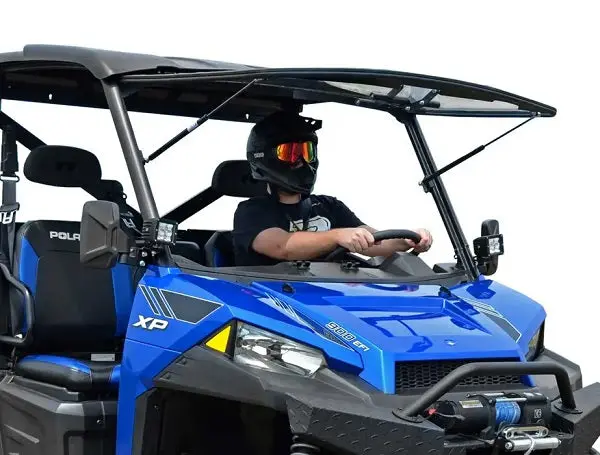 Superatv Polaris Ranger Xp 1000 Flip Up Windshield (2017-18) 1