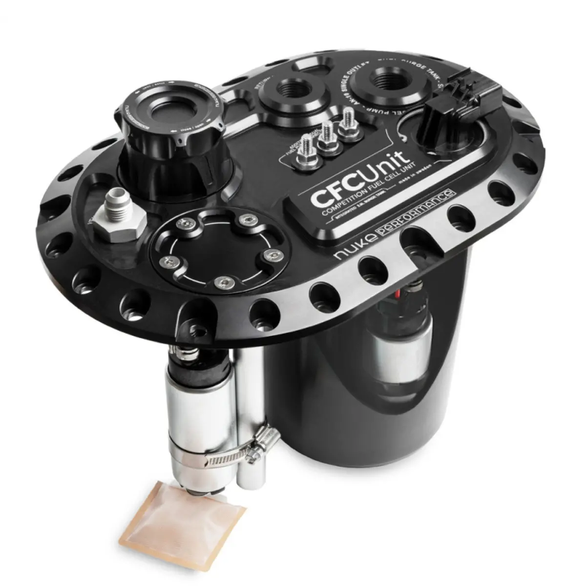 Nuke Performance Unit For Brushless Fuel Pumps - Competition Fuel Cell Unit, With Integrated Fuel Surge Tank 1