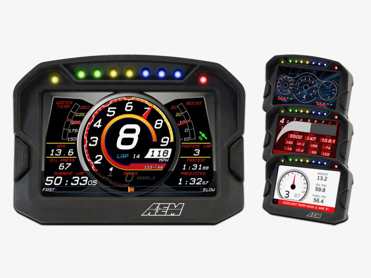 Aem Cd-5 Carbon Digital Racing Non-Logging Gps Enabled Dash Display 1