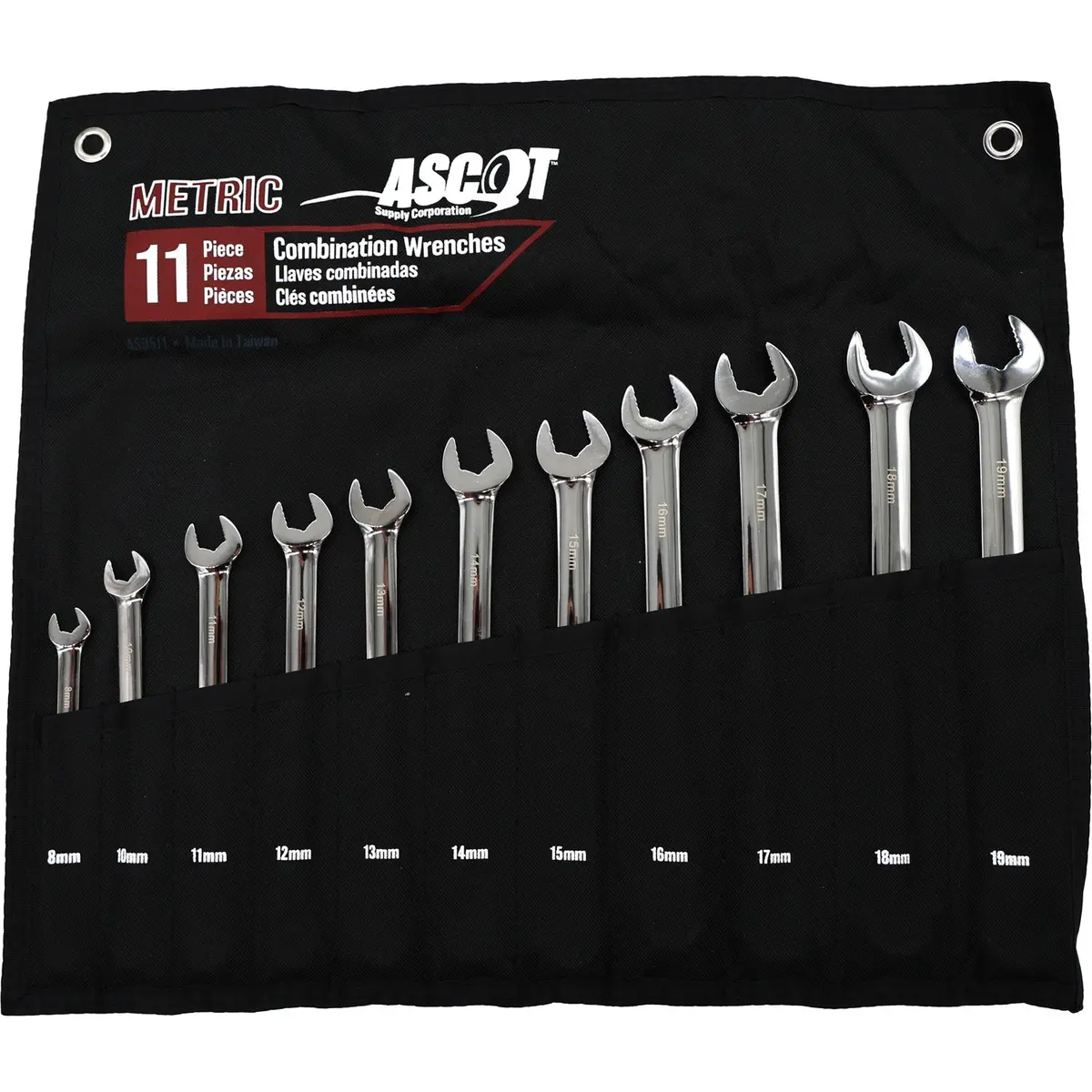 Ascot 11 Piece Metric Combination Long Wrench Set 1