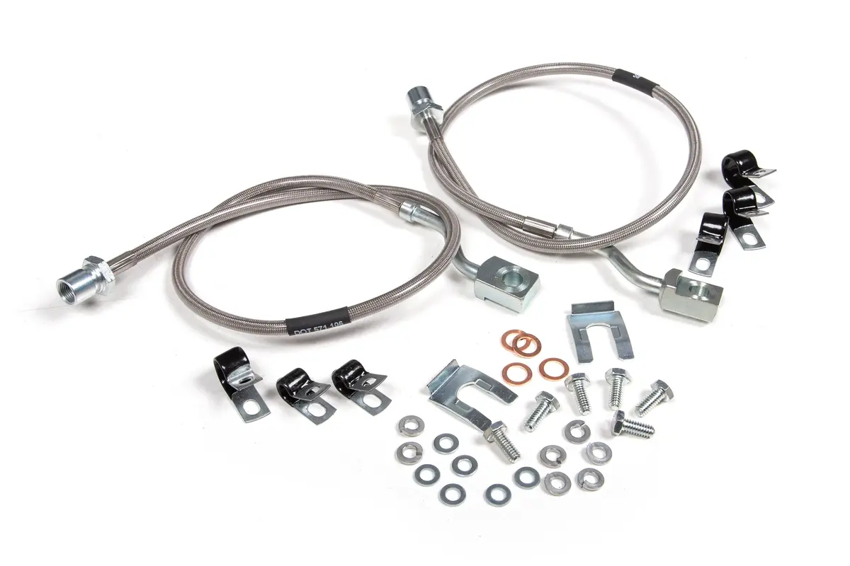 Front Brake Line Set | Stainless Steel | Fits 6 Inch Lift | Chevy Silverado And Gmc Sierra 2500Hd / 3500Hd (11-19) 1