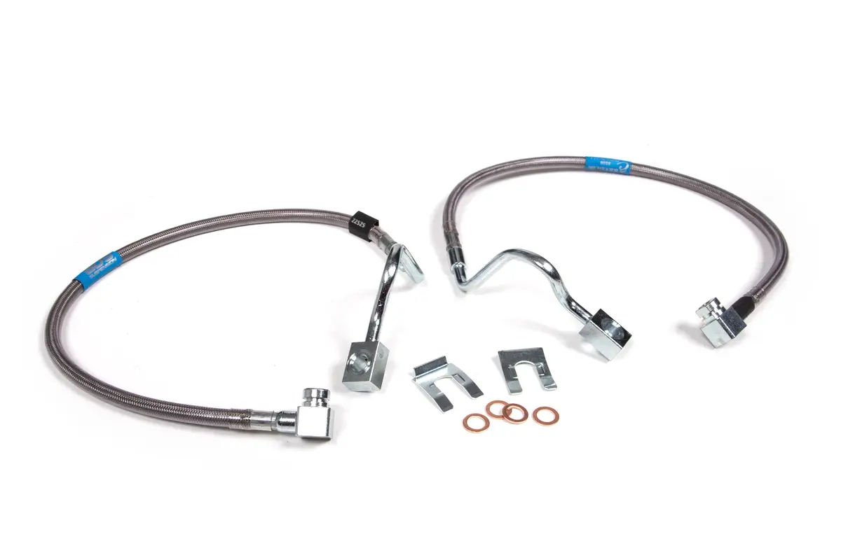 Front Brake Line Set | Stainless Steel | Fits 6-8 Inch Lift | Ford F150 (04-08) 4Wd 1