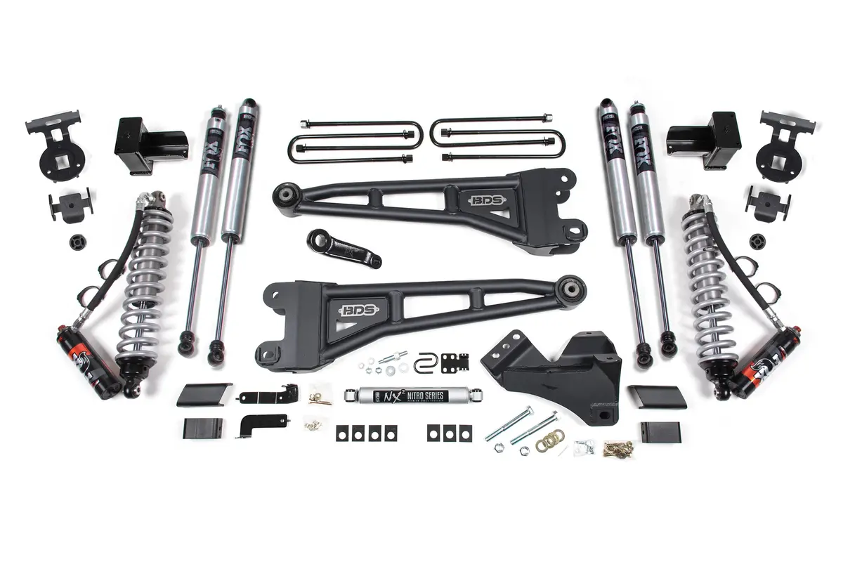 4 Inch Lift Kit W/ Radius Arm | Fox 2.5 Performance Elite Coil-Over Conversion | Ford F350 Super Duty Drw (17-19) 4Wd | Diesel 1