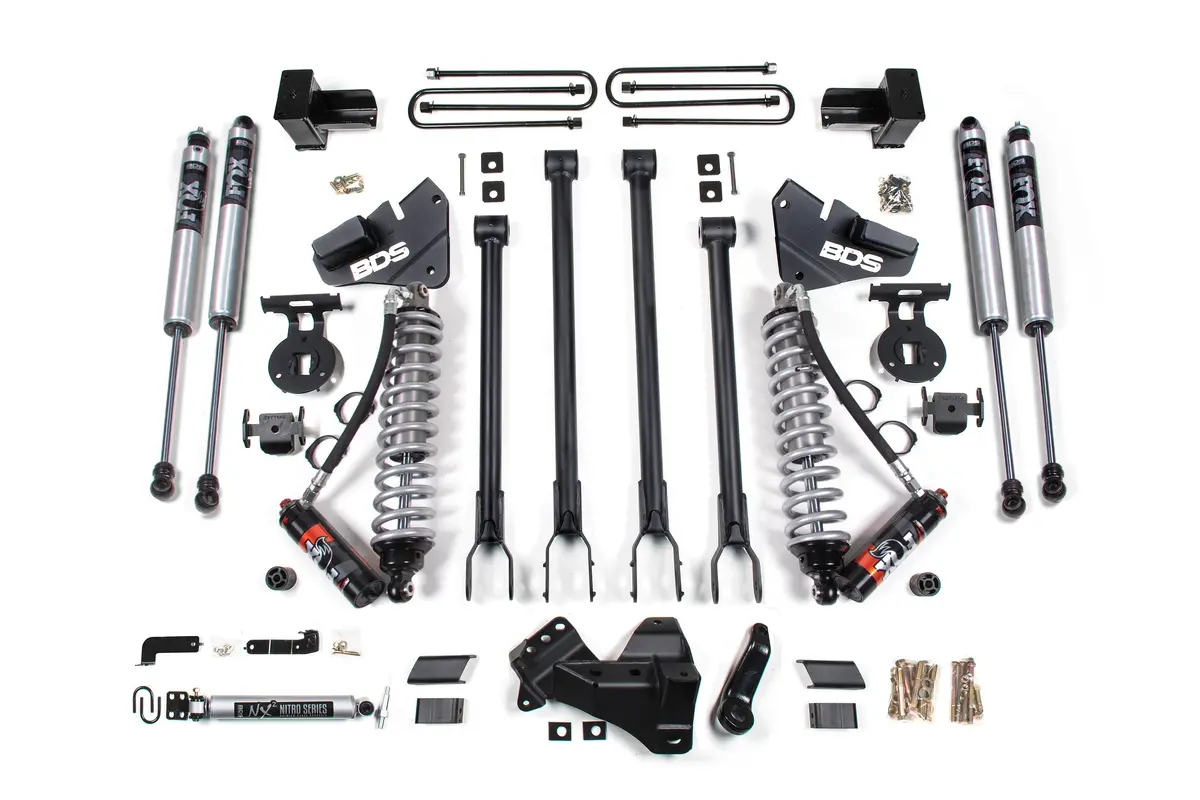 4 Inch Lift Kit W/ 4-Link | Fox 2.5 Performance Elite Coil-Over Conversion | Ford F350 Super Duty Drw (20-22) 4Wd | Diesel 1